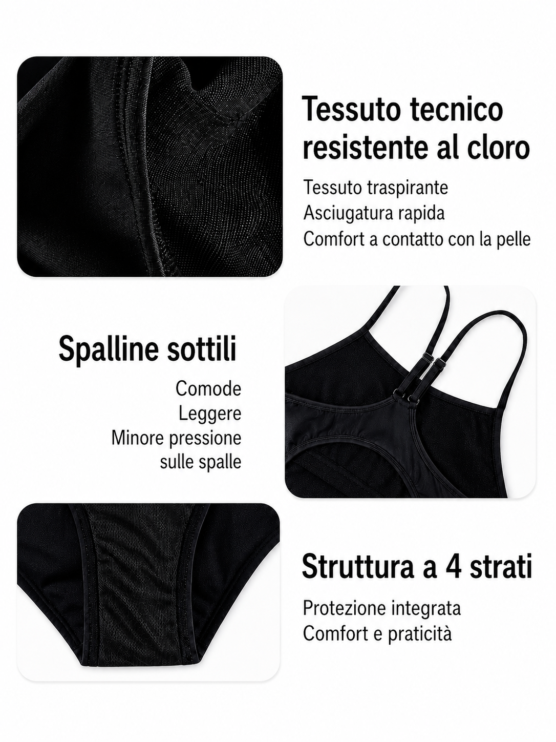 CICLONUOTO™ – Costume intero mestruale per piscina e allenamento